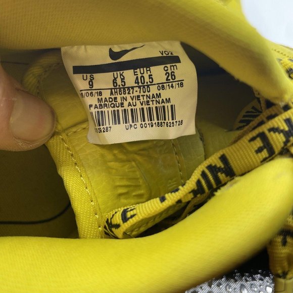 NIKE Women's Air Force 1 Low SE Premium OVERBRANDING in BRIGHT CITRON sz  9-VGUC - Picture 2 of 15